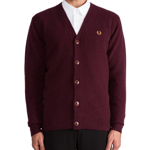 fred perry tipped cardigan